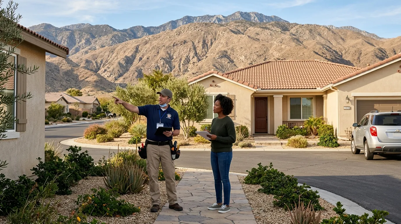 Homebuyer reviewing a Hemet property