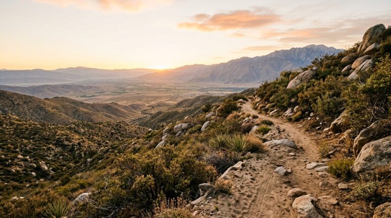 Natural trails and San Jacinto Valley views from Simpson Park