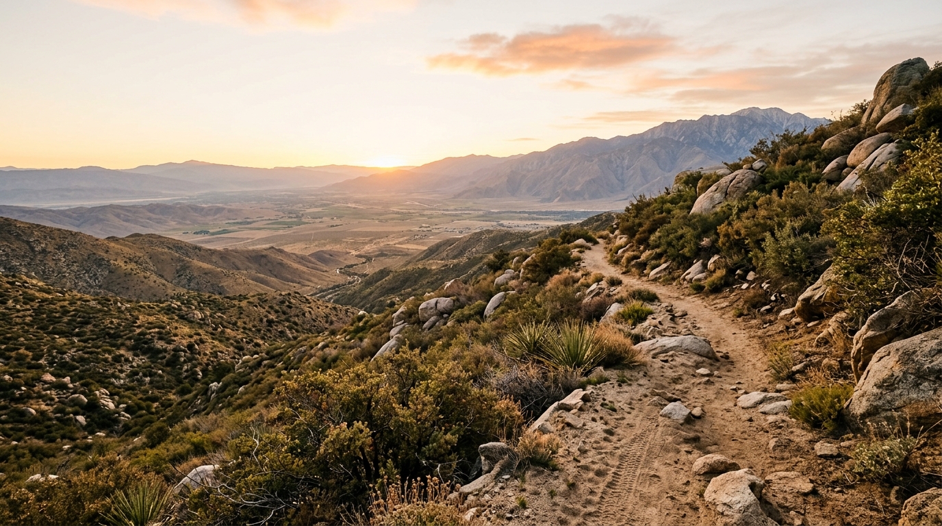Natural trails and San Jacinto Valley views from Simpson Park